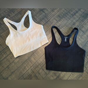 Mate the Label Organic Tank Set – Black + Ivory – Size M – $48 for Both